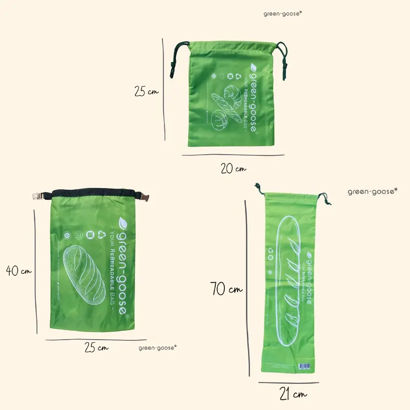 Green Goose Herbruikbare broodzak set – 3 stuks, foto 8