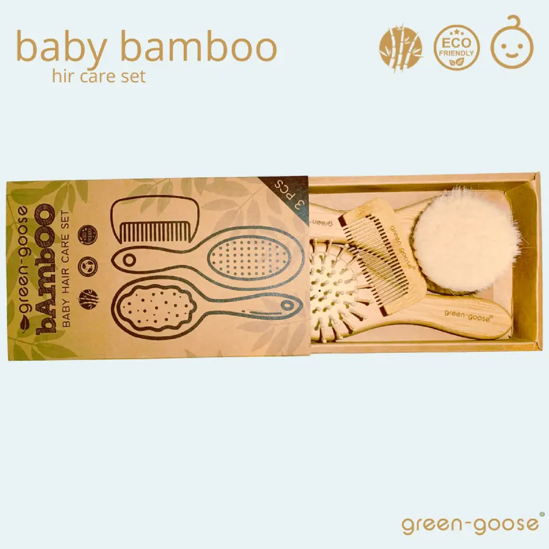 Green Goose Carebox – Bamboe baby verzorgingsset – 3 delig, foto 4