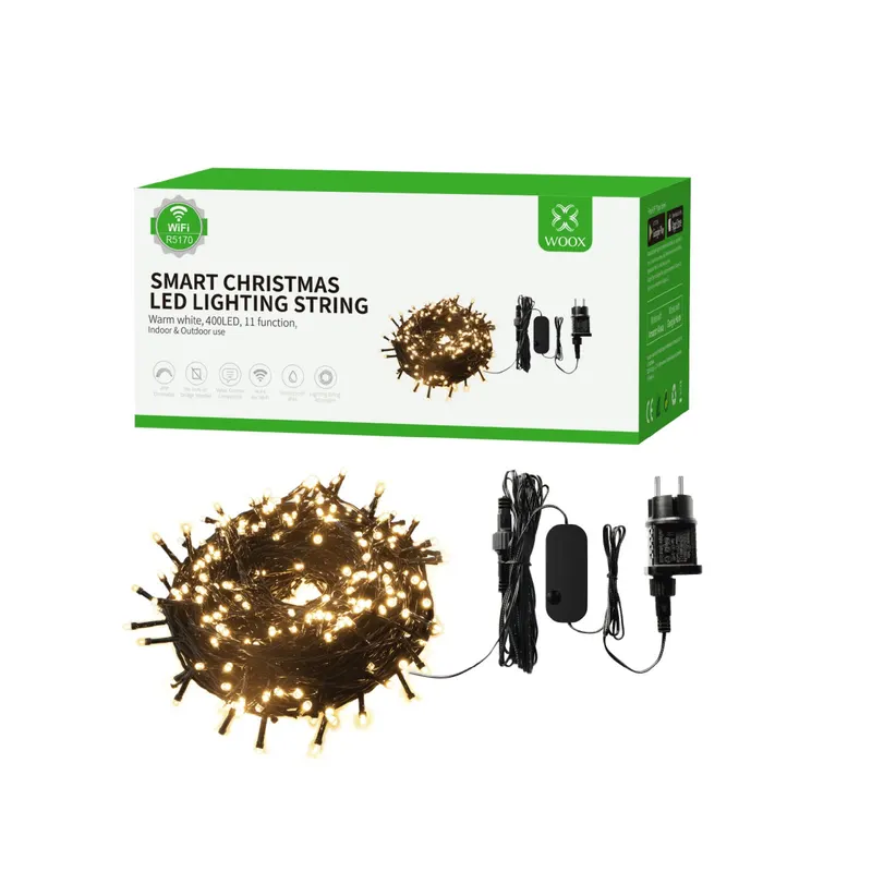 WOOX Slimme kerstverlichting LED snoer – 20 meter – 200 LED’s – Warm wit – R5168