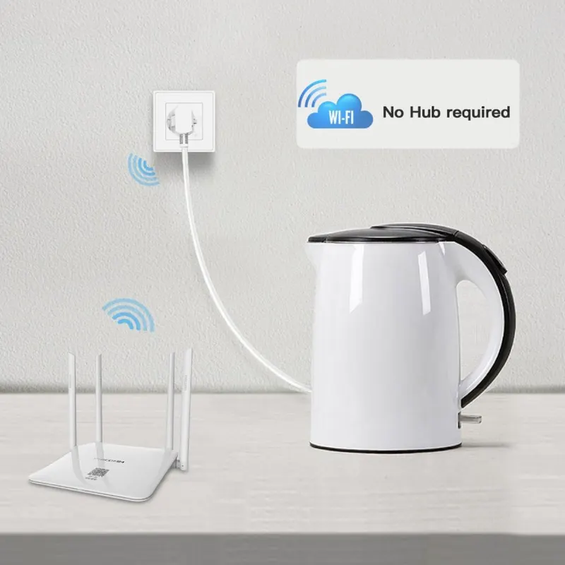 WOOX Slimme wandcontactdoos – EU Wifi inbouw stopcontact – met spraakbesturing – R4054, foto 3