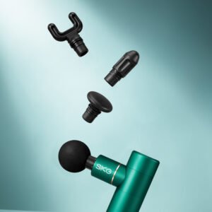 SKG – Draadloze Massage Gun – Compact design – 4 Koppen en 4 Snelheden – F3-EN – Groen