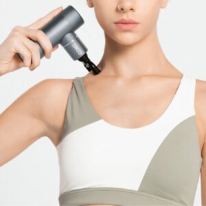 SKG – Draadloze Massage Gun – Compact design – 4 Koppen en 4 Snelheden – F3-EN – Grijs