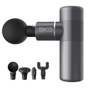 SKG - Draadloze Massage Gun – Compact design - 4 Koppen en 4 Snelheden - F3-EN - Grijs