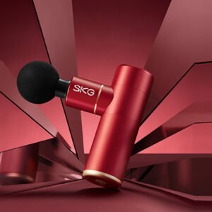 SKG – Draadloze Massage Gun – Compact design – 4 Koppen en 4 Snelheden – F3-EN – Rood