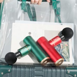 SKG – Draadloze Massage Gun – Compact design – 4 Koppen en 4 Snelheden – F3-EN – Rood
