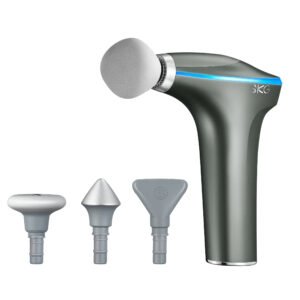 SKG - Draadloze Massage Gun – 5 Snelheden, Verwarming & 4 Wisselbare Koppen - F7-E - Grijs