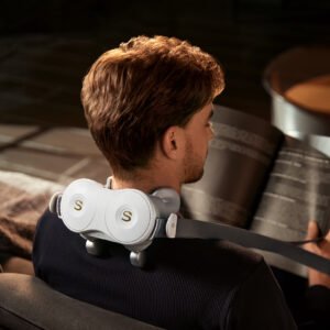 SKG – Shiatsu nek- en schoudermassager – Met warmte, Rode-Lichttherapie & 4 Modi – H7-E – Wit
