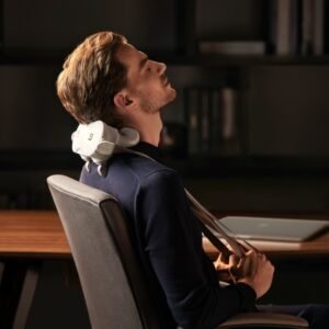 SKG – Shiatsu nek- en schoudermassager – Met warmte, Rode-Lichttherapie & 4 Modi – H7-E – Wit