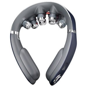 SKG - Nekmassageapparaat - Opvouwbaar - Vibratie, warmte en LED - G7 Pro Fold - Blauw