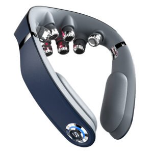 SKG – Nekmassageapparaat – Opvouwbaar – Vibratie, warmte en LED – G7 Pro Fold – Blauw
