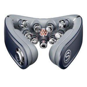 SKG – Nekmassageapparaat – Opvouwbaar – Vibratie, warmte en LED – G7 Pro Fold – Blauw