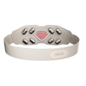 SKG – Draadloze Taille- & Rugmassager – met Vibratie, Pulse, Rood‑licht‑Warmte & App‑besturing – W9-Pro – Wit