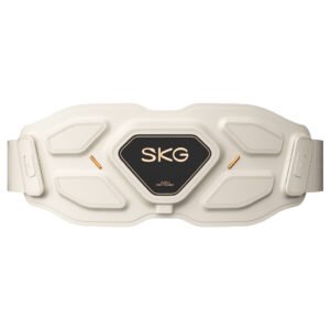 SKG – Draadloze Taille- & Rugmassager – met Vibratie, Pulse, Rood‑licht‑Warmte & App‑besturing – W9-Pro – Wit