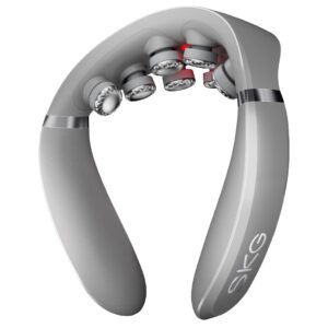 SKG – Nekmassageapparaat – 9 massagekoppen –  Met roodlichttherapie – G7 Pro Max – Grijs
