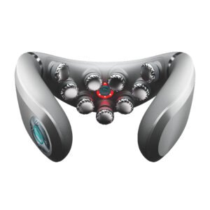 SKG – Nekmassageapparaat – 9 massagekoppen –  Met roodlichttherapie – G7 Pro Max – Grijs