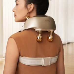SKG – Draadloze Nek- & Schoudermassager met Warmte & Rood-lichttherapie – H7 Ultra E – Goud