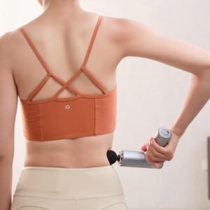 SKG – Draadloze Massage Gun – 6 Snelheden, 4 Koppen & Diepe Weefselmassage – F1 Pro – Grijs