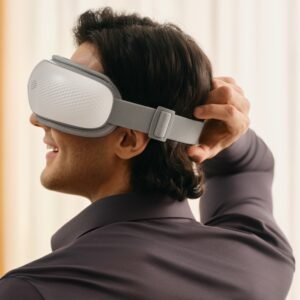 SKG – Draadloze oogmassasager – 5 Modes Compressie + Warmte & Bluetooth – ES300 – Wit