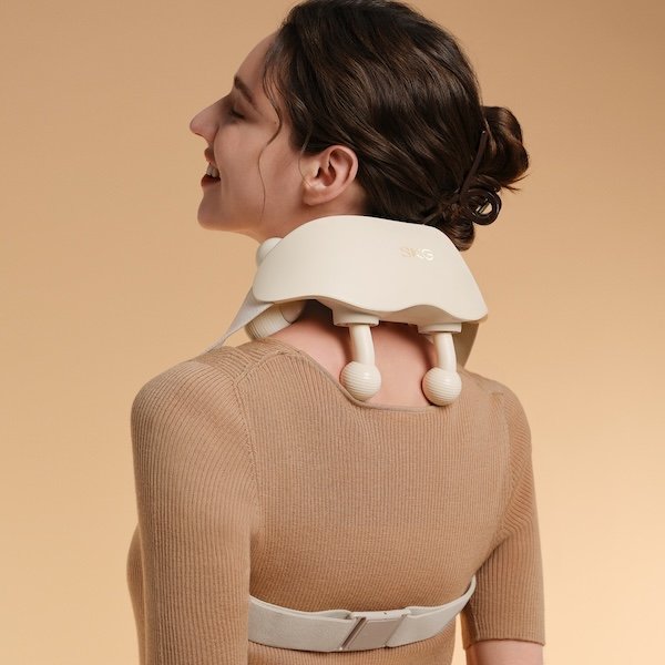 SKG - Draadloze Nek- & Schoudermassager met warmte en 360 graden rolmassage - HS500-2 - Wit - Afbeelding 8