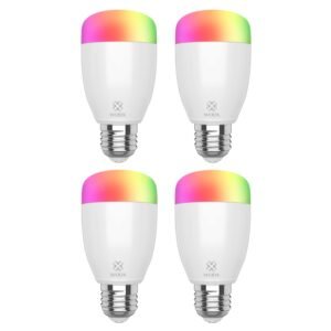 Woox – Slimme WIFI RGB LED Lamp E27 – Lichtpeer – R5085 – 4 stuks