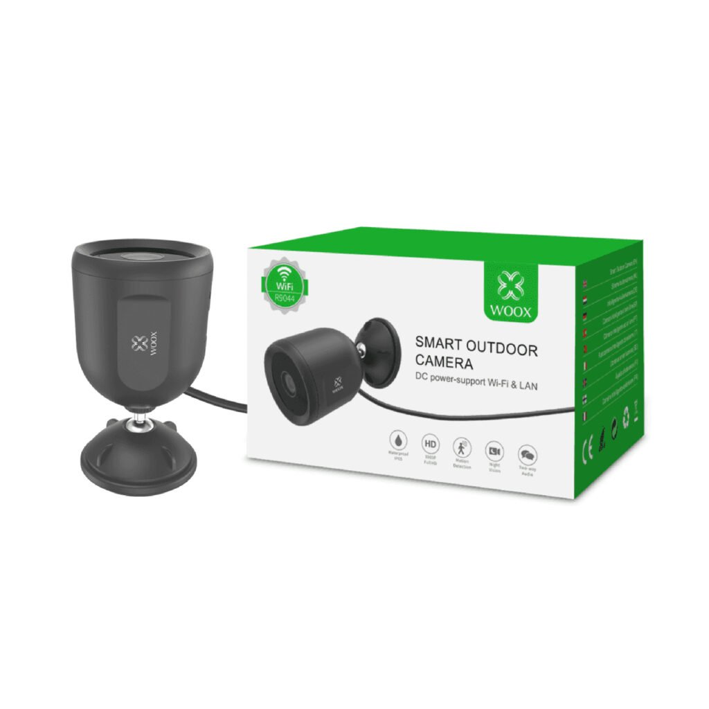 Woox - Full HD Compacte slimme beveiligingscamera voor buiten - Bewegingsdetectie - 1080P - R9044 - Zwart