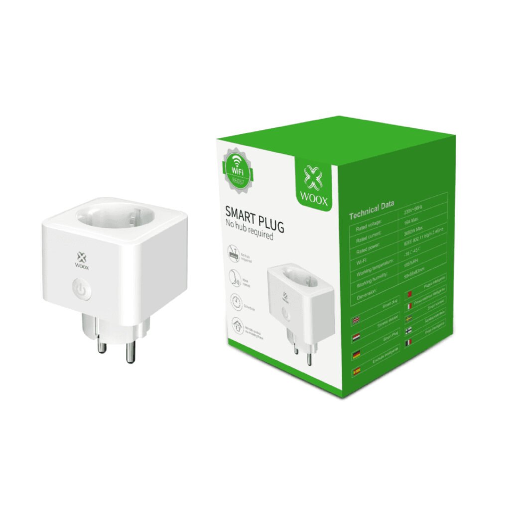 Woox - Slimme stekker - Wifi Smart plug - App-& Spraakbesturing - R6087