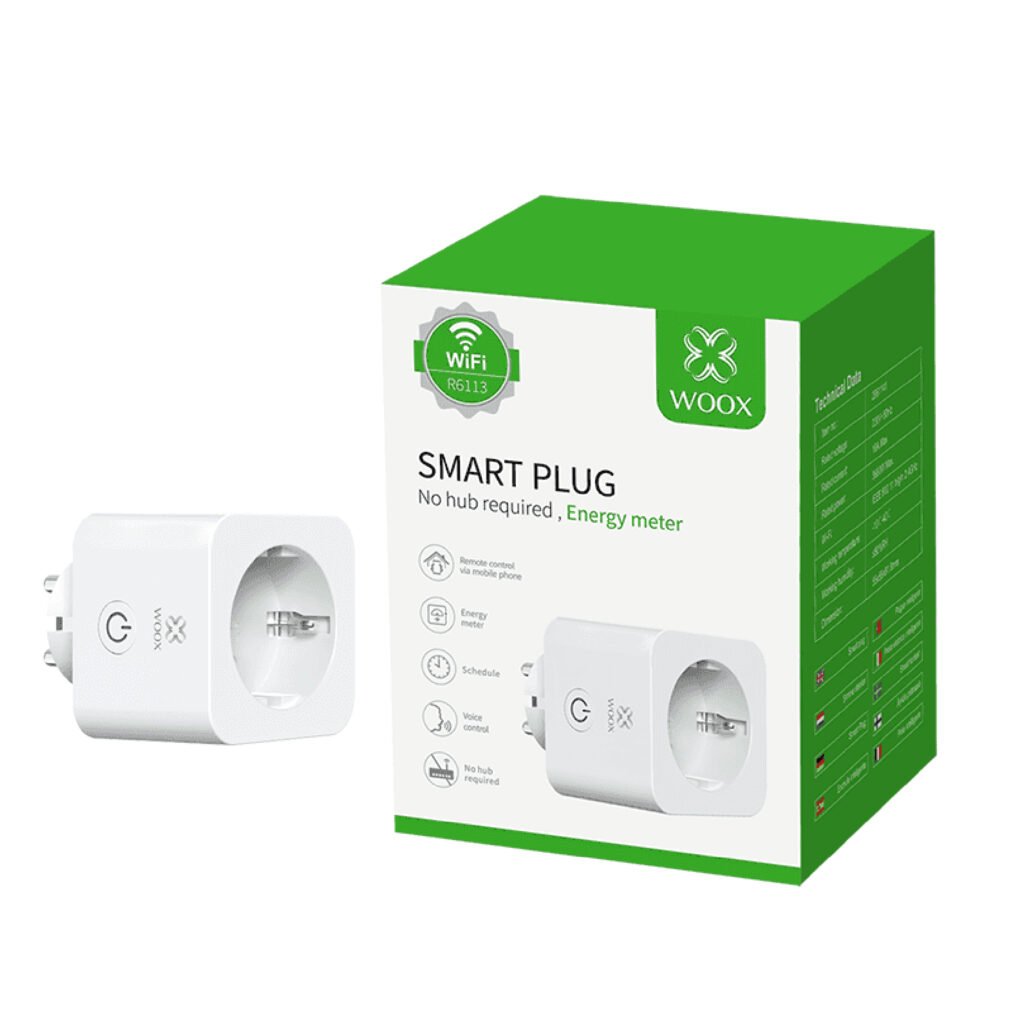 Woox - Slimme stekker - Wifi Smart plug - Met energieverbruiksmonitor - R6113