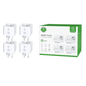 Woox - Slimme stekker - Wifi Smart plug - Met energieverbruiksmonitor - R6113 - 4 stuks