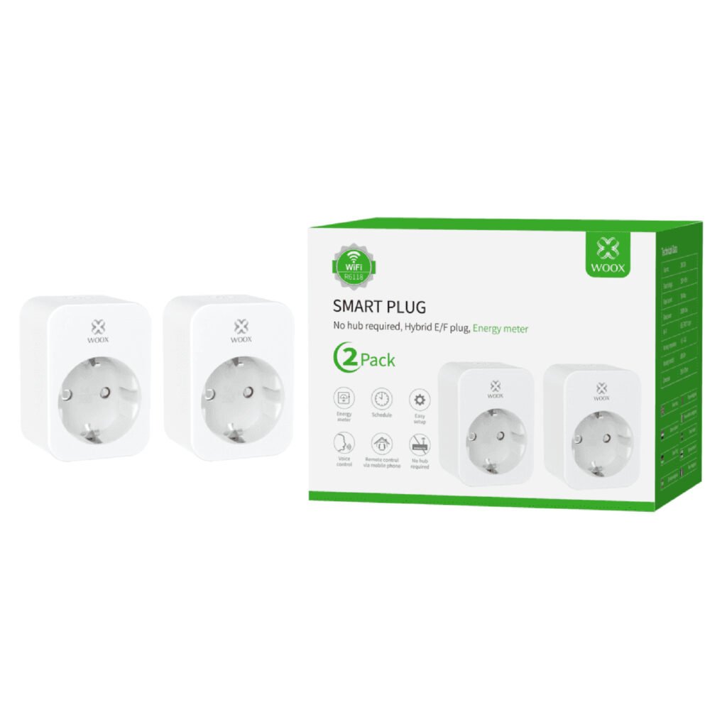 Woox - Slimme stekker - Wifi Smart plug - Met energiebeheer - R6118 - 2 stuks