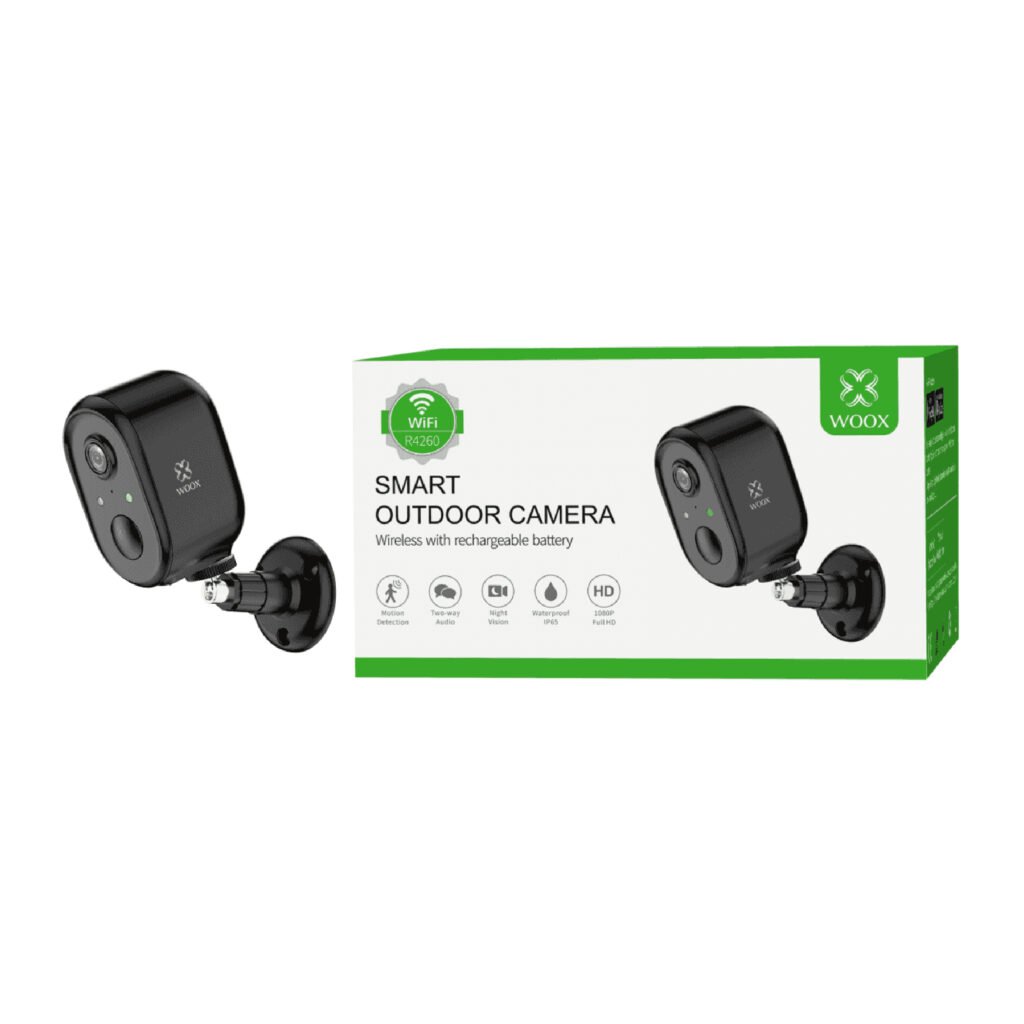 Woox - Full HD Compacte slimme beveiligingscamera voor buiten - Werkt op batterijen - 1080P - R4260
