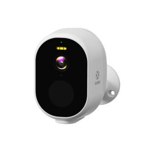 Woox – Draadloze beveiligingscamera voor buiten – 2K Full HD Beeld – Met supergroot zonnepaneel – R4253 – Wit